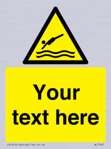 Custom Warning diving area