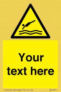 Custom Warning diving area