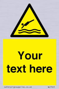 Custom Warning diving area