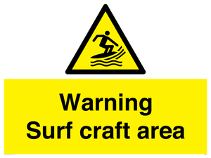 Warning surf craft area