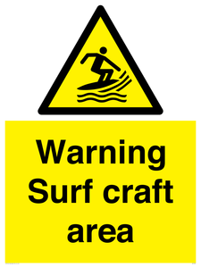 Warning surf craft area
