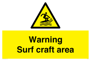 Warning surf craft area