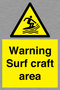 Warning surf craft area