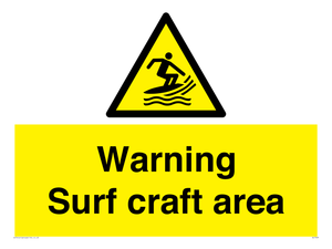 Warning surf craft area