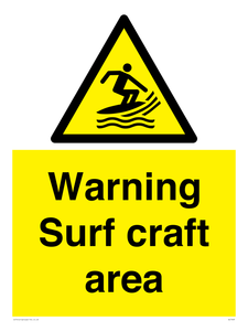 Warning surf craft area