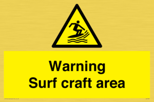 Warning surf craft area
