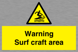 Warning surf craft area
