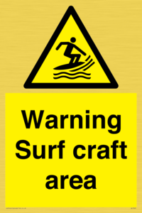 Warning surf craft area