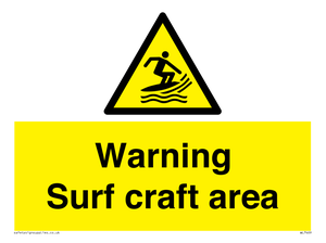 Warning surf craft area
