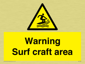 Warning surf craft area