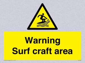 Warning surf craft area