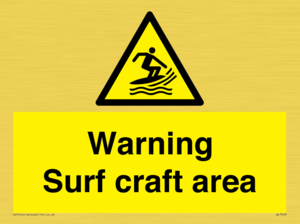 Warning surf craft area