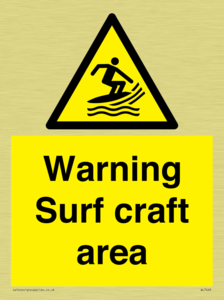Warning surf craft area