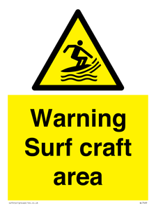 Warning surf craft area