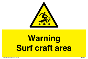 Warning surf craft area