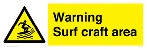 Warning surf craft area