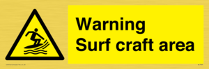 Warning surf craft area