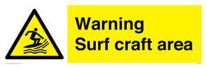 Warning surf craft area