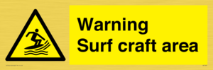 Warning surf craft area