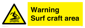 Warning surf craft area