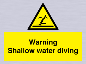 Warning shallow water diving
