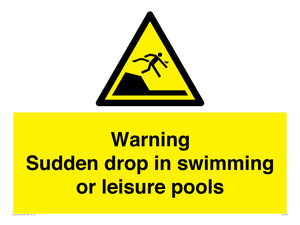 Warning sudden drop in swimming or leisure pools
