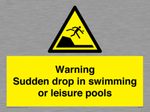 Warning sudden drop in swimming or leisure pools