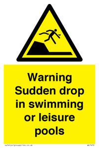 Warning sudden drop in swimming or leisure pools