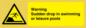 Warning sudden drop in swimming or leisure pools