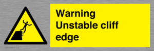 Warning unstable cliff edge