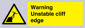 Warning unstable cliff edge