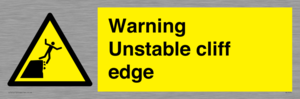 Warning unstable cliff edge