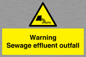 Warning Sewage effluent outfall