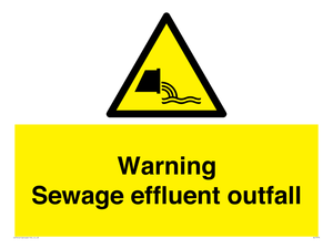 Warning Sewage effluent outfall