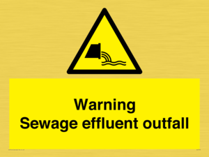Warning Sewage effluent outfall