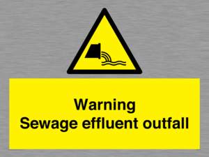 Warning Sewage effluent outfall