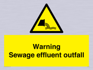 Warning Sewage effluent outfall