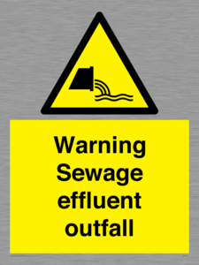Warning Sewage effluent outfall