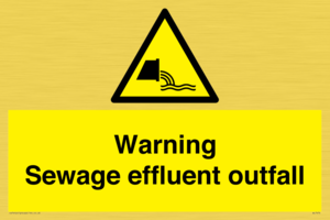 Warning Sewage effluent outfall