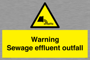 Warning Sewage effluent outfall