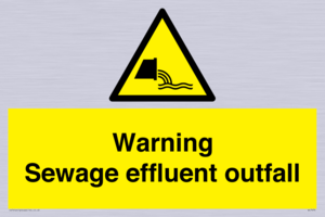 Warning Sewage effluent outfall