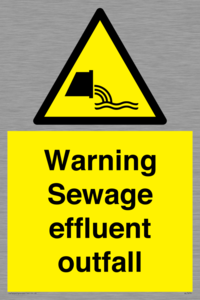 Warning Sewage effluent outfall