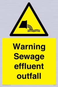 Warning Sewage effluent outfall