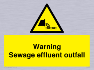 Warning Sewage effluent outfall
