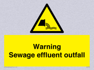Warning Sewage effluent outfall