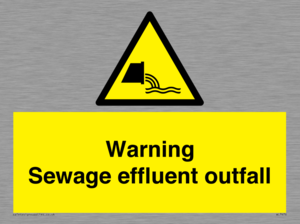 Warning Sewage effluent outfall