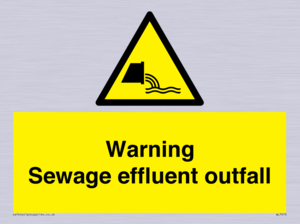 Warning Sewage effluent outfall