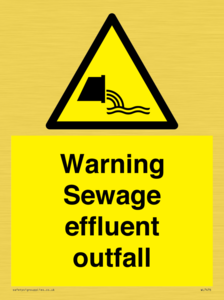 Warning Sewage effluent outfall