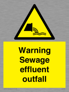 Warning Sewage effluent outfall