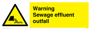 Warning Sewage effluent outfall